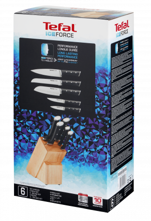 Nugade komplekt Tefal Ice Force Roostevaba teras + Puidust hoidja